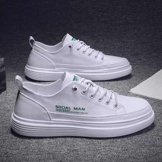 Herren modische Sneakers mit hochwertigem Leder-Obermaterial und dämpfender Sohle R&B