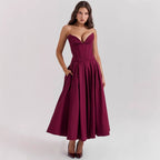 Damen Abendkleid mit taillierter Silhouette und A-linien Schnitt R&B