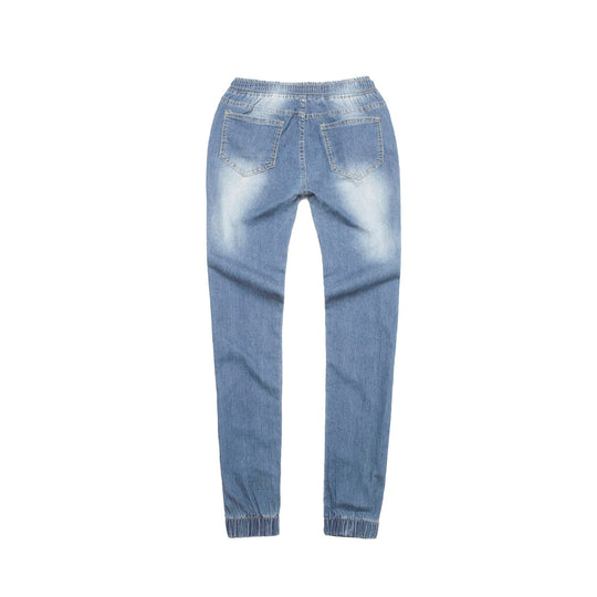 Damen Sportliche Denim-Jogginghose R&B