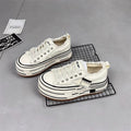 Damen modische Plateausneaker mit ausgefranstem Design und tiefem Profil R&B