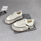 Damen modische Plateausneaker mit ausgefranstem Design und tiefem Profil R&B
