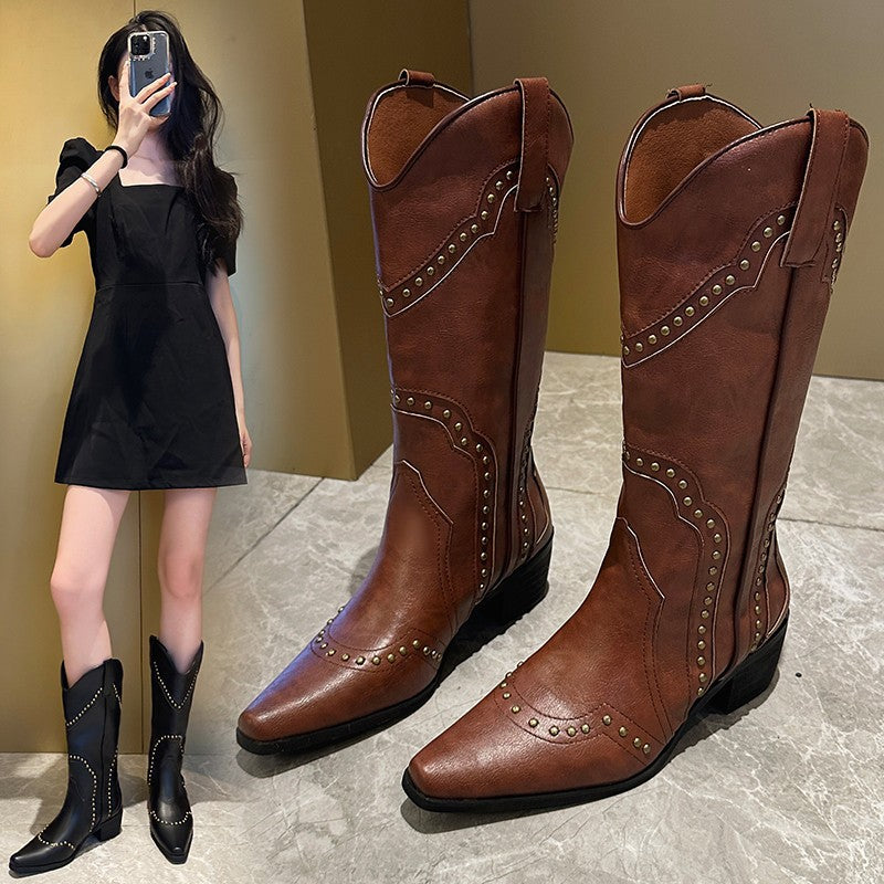 Damen Stiefeletten mit Nietenverzierung R&B