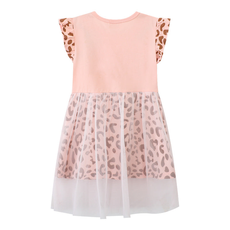 Mädchen Kleid mit Tiermotiv und Tüllunterrock R&B