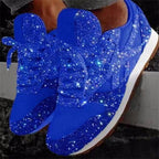 Damen Glitzernde Slip-On Sneakers mit elastischen Bändern R&B