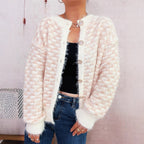 Damen gemütlicher Strickcardigan mit dekorativem Knopfdesign R&B