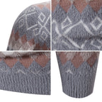 Herren Strickpullover mit geometrischem Muster und hohem Kragen R&B