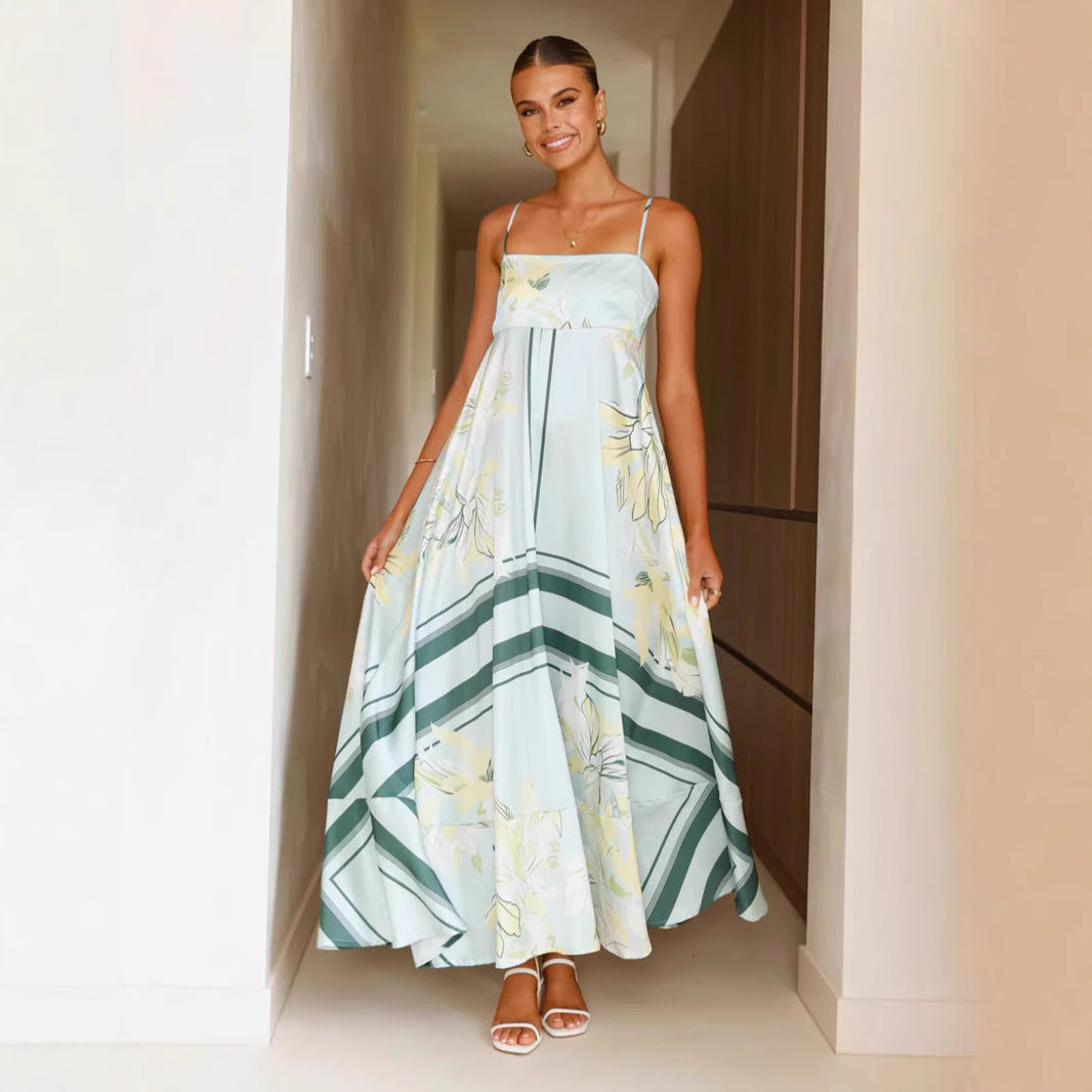 Damen Maxikleid mit floralem Motiv und fließendem Schnitt R&B