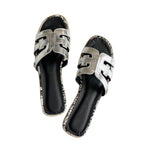 Damen Komfortable Slippers mit dekorativem Riemen und hochwertiger Sohle