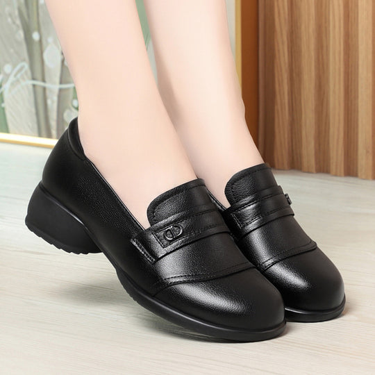 Damen Elegante und komfortable Mokassins mit modischem Riemen R&B