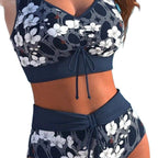 Damen Hochtailliertes Badeanzug-Set R&B