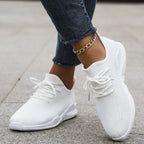 Damen Leichte Sneakers mit atmungsaktivem Obermaterial und elastischer Schnürung R&B