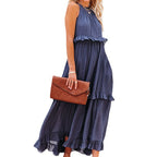 Damen Maxikleid mit voluminösem Rock R&B