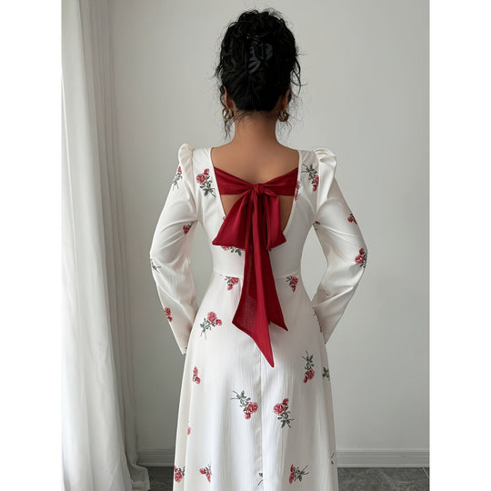 Damen Maxikleid mit floralem Muster R&B