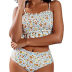 Damen Vintage Bikiniset mit Rüschen