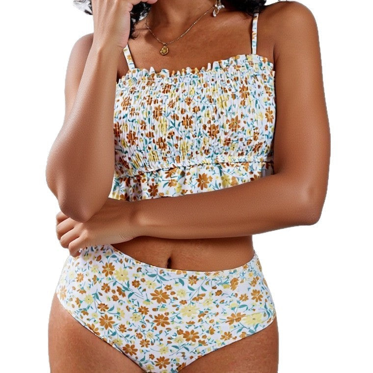 Damen Vintage Bikiniset mit Rüschen