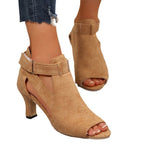 Damen Peep-Toe Pumps mit elegantem Riemendesign und stabiler Absatzhöhe R&B