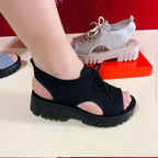 Damen Bequeme und leichte Sandalen mit elastischem Riemen und rutschfester Sohle R&B