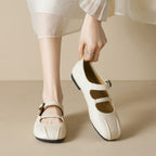 Damen Ballerinas mit eleganter Schnalle und hochwertigem Leder