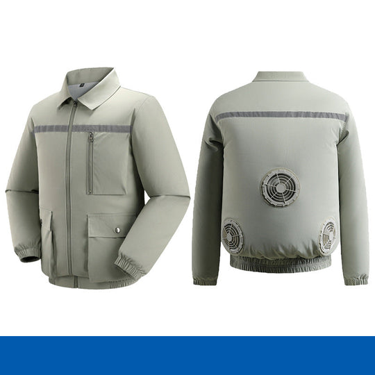 Herren nan belüftete Arbeitsjacke mit integrierten Lüftern, USB-Stromanschluss und reflektierenden Einsätzen R&B