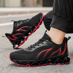 Damen Sportliche Netzwerk-Sneaker mit stoßdämpfender Sohle
