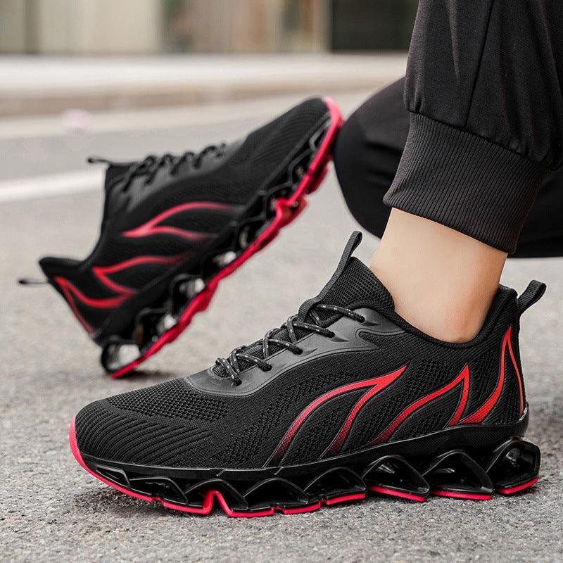Damen Sportliche Netzwerk-Sneaker mit stoßdämpfender Sohle