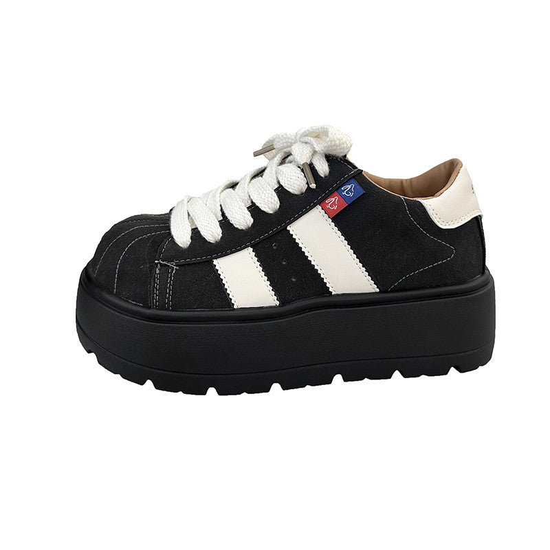 Damen Hochwertige Freizeitsneaker mit dicker Plateausohle und atmungsaktiver Mesh-Oberfläche R&B