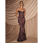Damen Elegantes Abendkleid mit floralem Spitzenmuster und figurbetontem Schnitt R&B