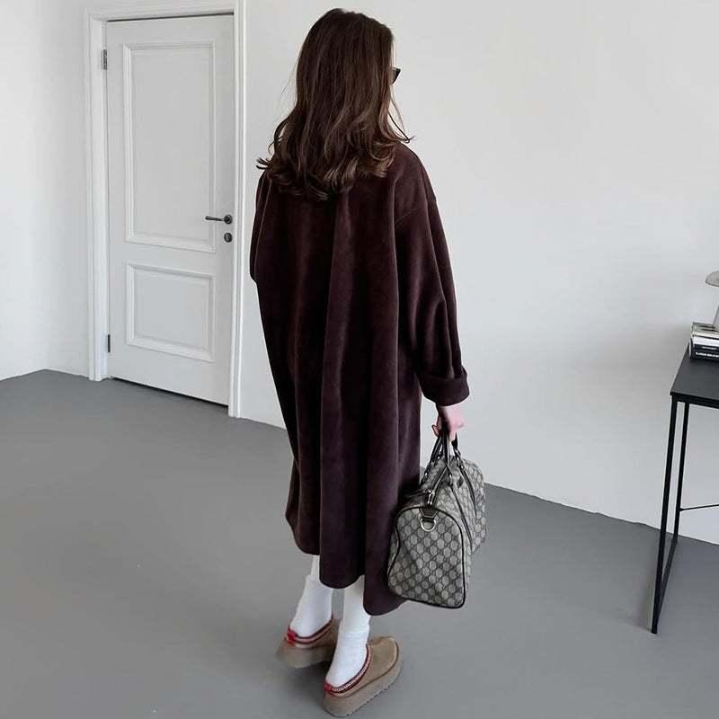 Damen Kuscheliger Oversize-Mantel R&B
