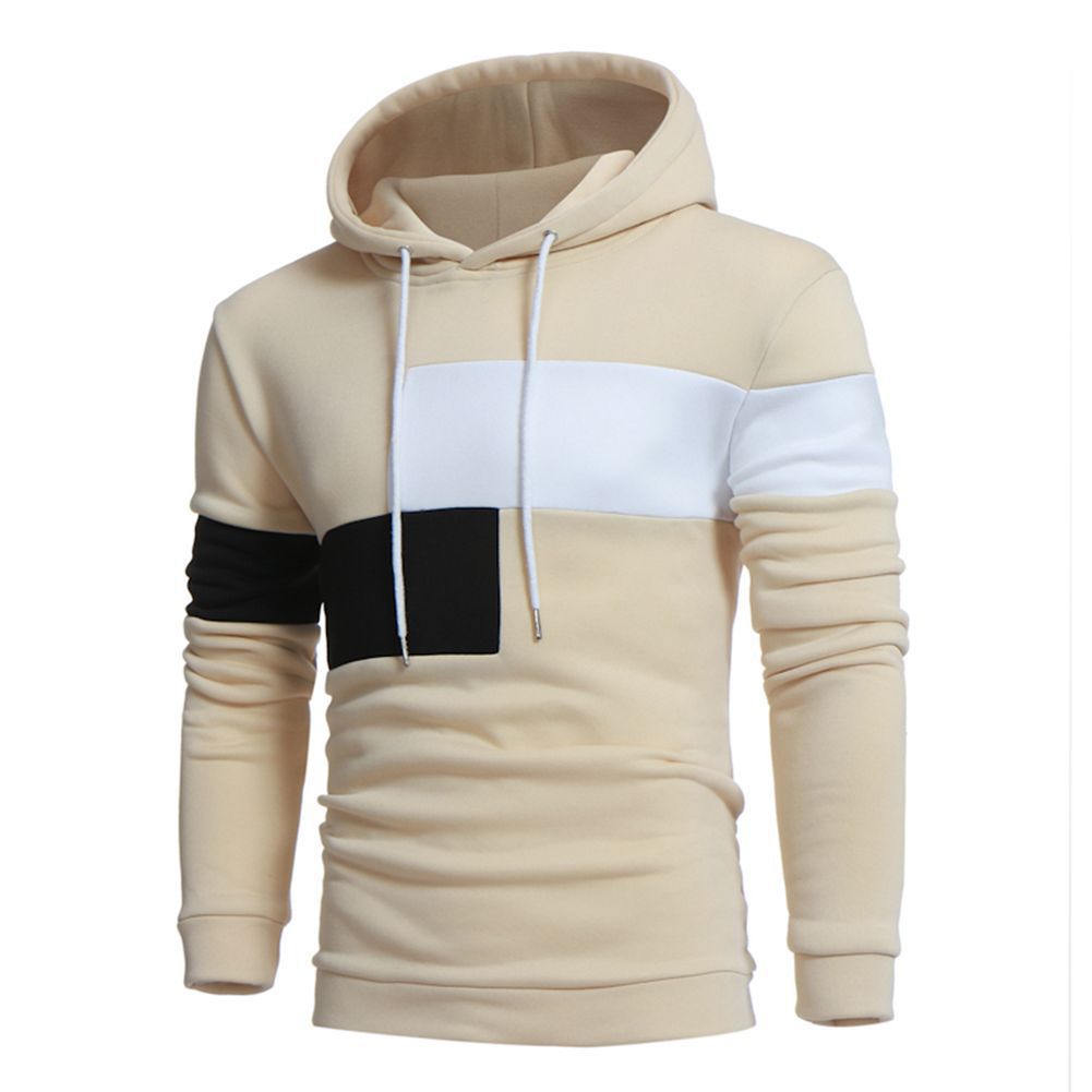 Herren sportlicher Kapuzenpullover mit Farbblockdesign R&B