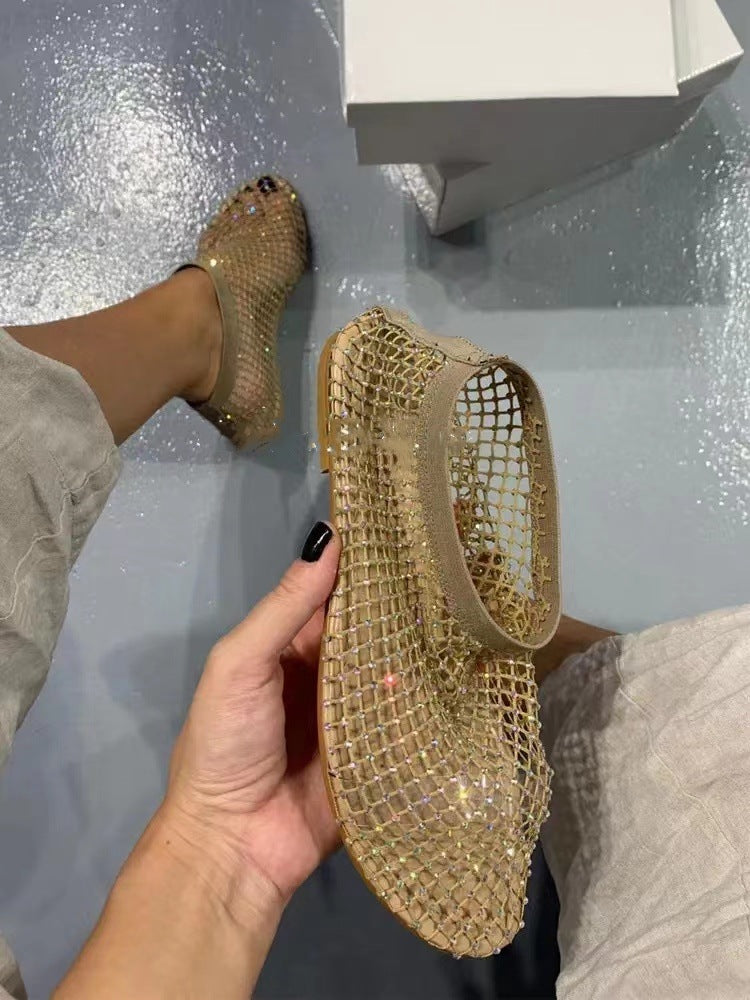 Damen Netz-Booties mit modischem Fischgrätdesign und atmungsaktiver Struktur R&B