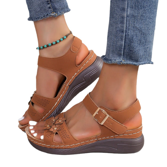 Damen Komfortable Sandalen mit floralem Design R&B