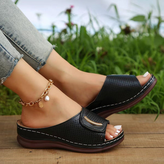 Damen Komfortable und atmungsaktive Plattform-Sandalen R&B