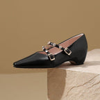 Damen elegante Slingback-Pumps mit funkelndem Riemen