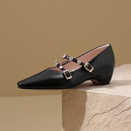 Damen elegante Slingback-Pumps mit funkelndem Riemen R&B