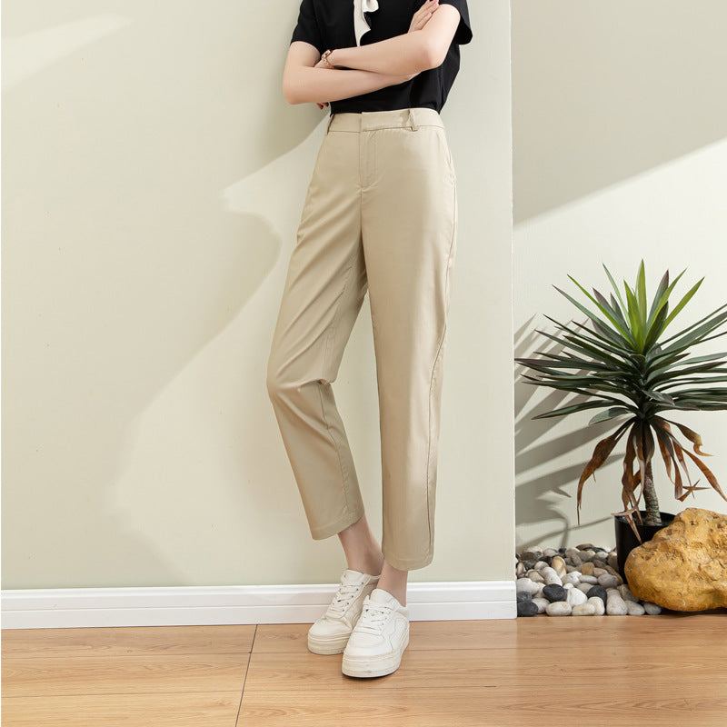 Damen Chino Stoffhose mit elastischem Bund