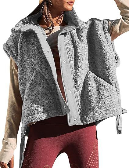 Damen kuschelige Weste aus Fleece mit praktischen Taschen und innovativem Design R&B