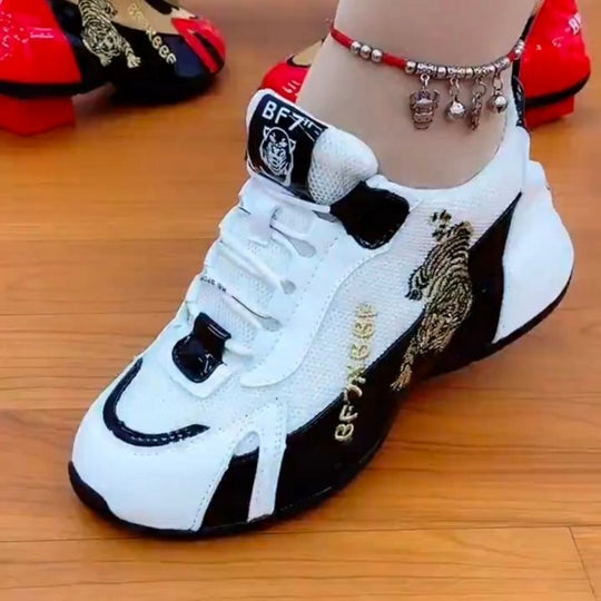 Damen Sportliche Sneakers mit atmungsaktiver Mesh-Oberfläche und rutschfester Sohle R&B