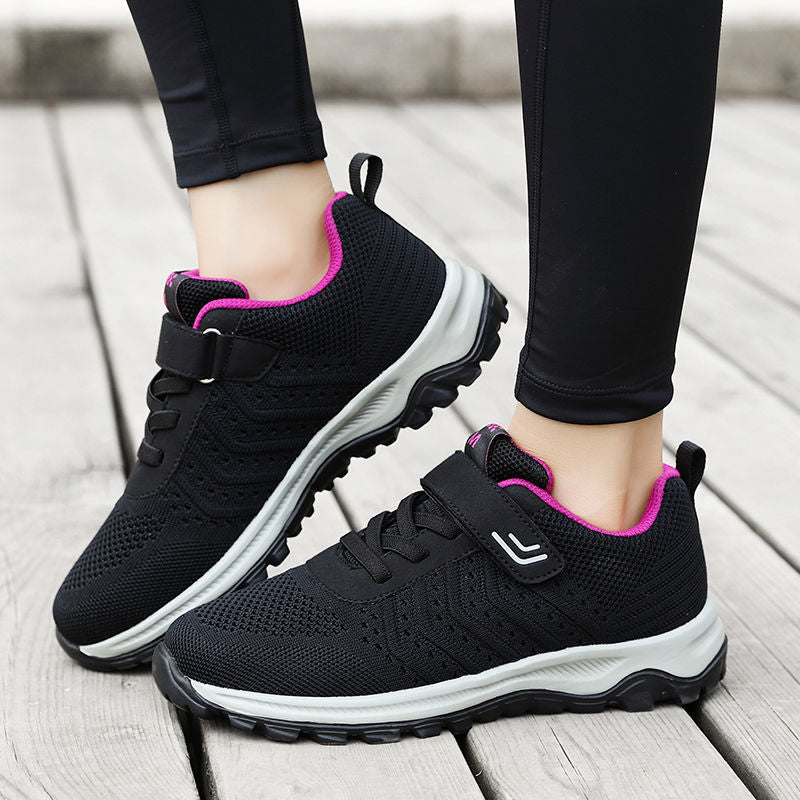 Damen Atmungsaktive Sport-Schuhe mit Klettverschluss und rutschfester Sohle R&B