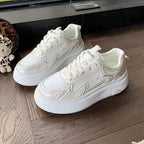 Damen Plateau-Sneaker mit elegantem Mesh-Design und bequemer Dämpfung R&B