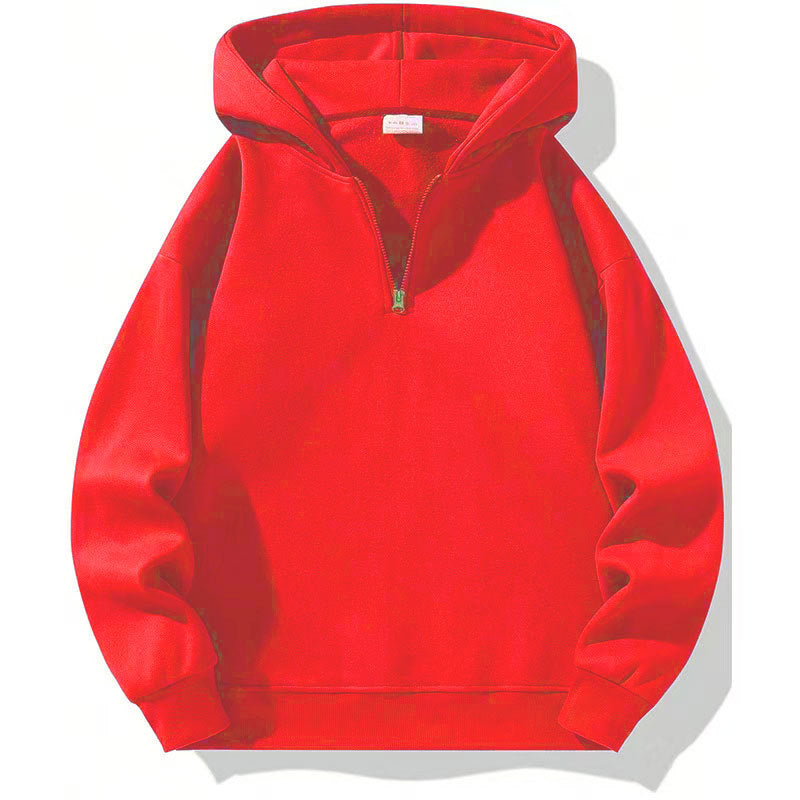 Herren sportlicher Kapuzenpullover mit halbem Reißverschluss R&B