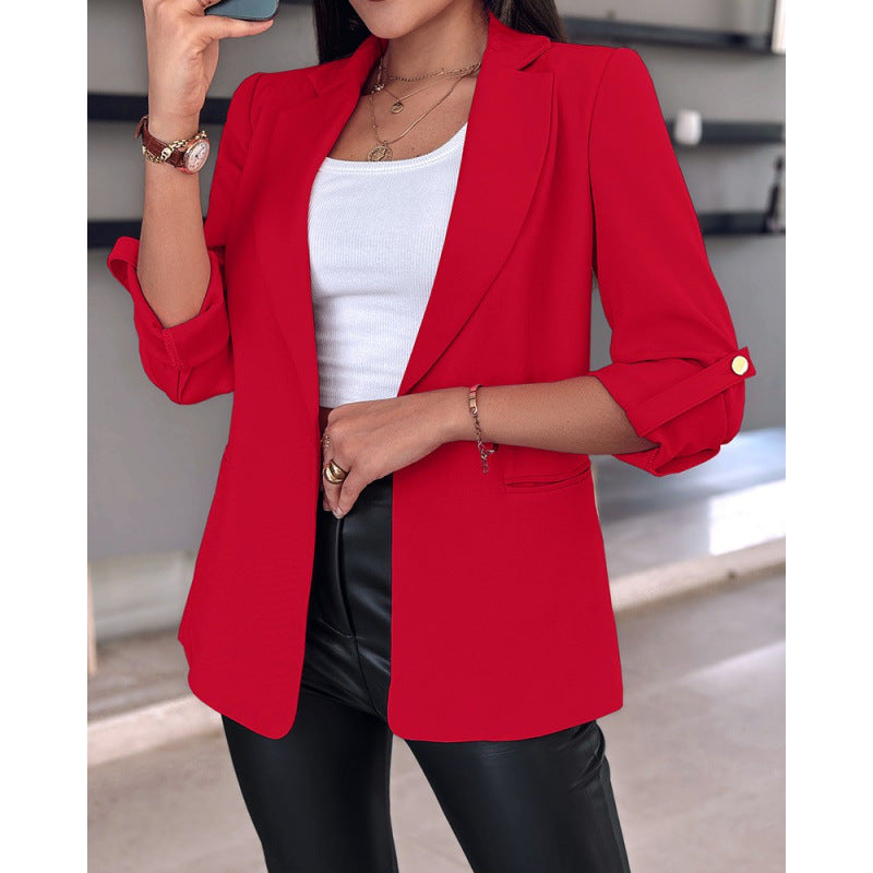 Damen Tailored Blazer mit hochmodischem Schnitt und asymmetrischen Ärmeln R&B