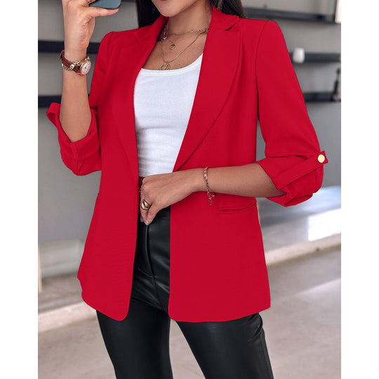 Damen Tailored Blazer mit hochmodischem Schnitt und asymmetrischen Ärmeln R&B