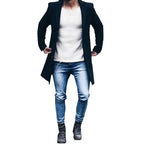 Herren eleganter Mantel mit hochwertigen Details R&B