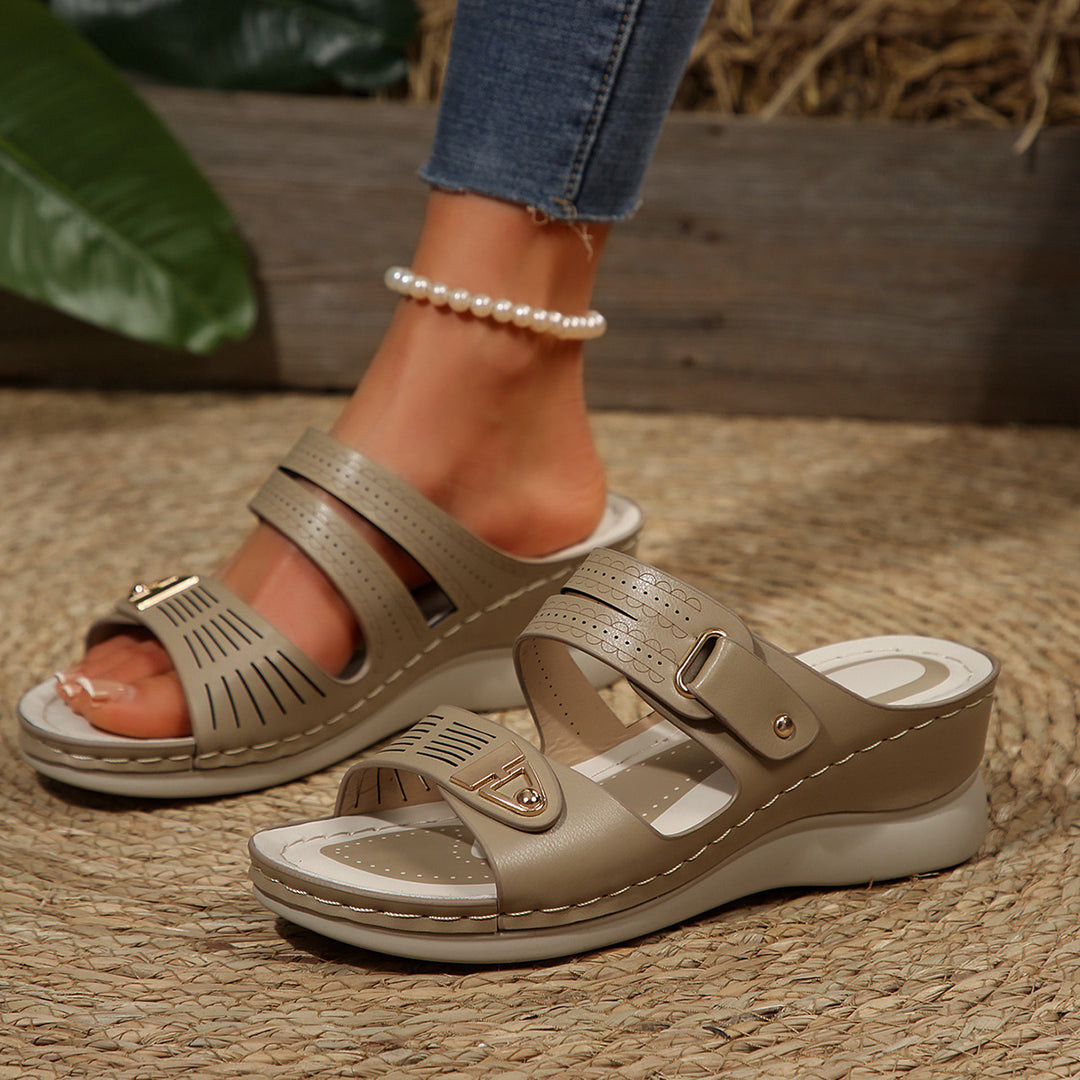 Damen Riemensandalen mit verstellbarem Riemendesign und ergonomischem Fußbett R&B