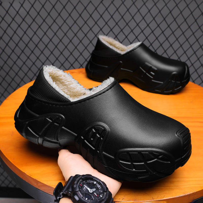 Damen Gemütliche Clogs mit flauschigem Innenfutter und rutschfester Sohle R&B