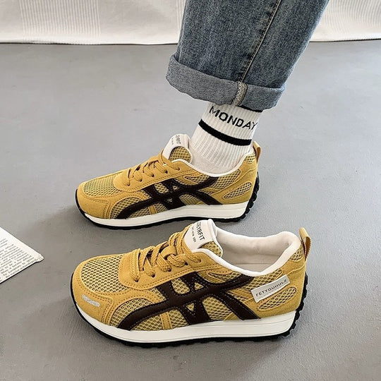 Damen Sportliche Mesh Sneakers mit atmungsaktiver Oberflächenstruktur und rutschfester Sohle R&B