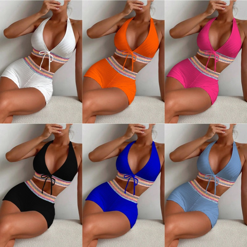 Damen Bikini-Set mit hoch geschnittenen Shorts R&B