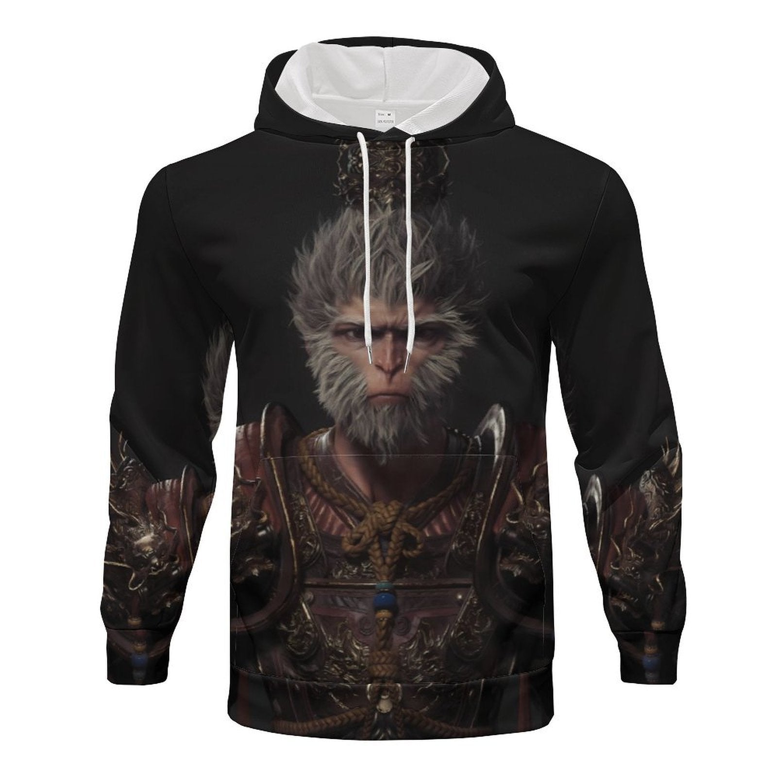 Herren Kapuzenpullover mit auffälligem Tiermotiv und praktischem Design R&B