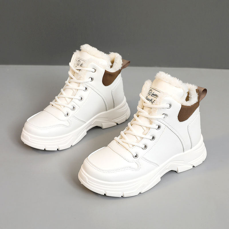 Damen Winterliche High-Top Sneakers mit kuscheligem Futter R&B