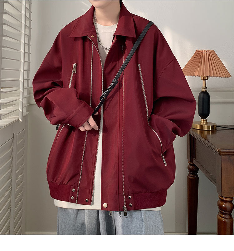 Damen Oversized Jacke mit innovativem Reißverschluss und lässigem Schnitt R&B
